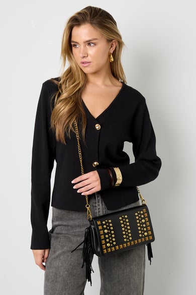 Bolsos de hombro geométricos punk de PU, accesorios diarios h5 Imagen5